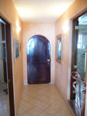 entrance hallway - bedroom on left, bath on right