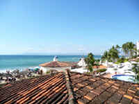 view looking north to puerto vallarta downtown and Marina