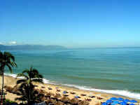 playa bonita condo 602 views south overlooking the gay beach and Banderas Bay