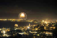 puerto vallarta fireworks from Marigalante pirate ship