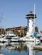 the puerto vallarta marina and lighthouse