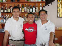 staff at the blue chairs rooftop restaurant