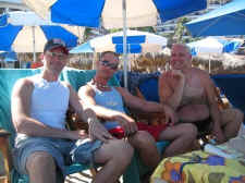 relaxing gay vacation at blue chairs - picture by michael bottrill