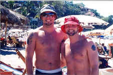 tim and glen at gay beach puerto vallarta - thanks to nuno