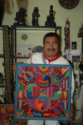 Santos Daniel one of the most collected Huichol artists - picture thanks to kevin at peyote people