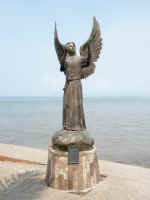 statue angel of hope by Vallarta artist hector montes garcia