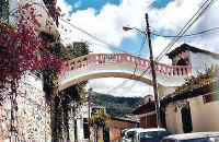 Bridge connecting what used to be Elizabeth Taylor's house on the left to richard burton's house on the right in gringo gulch vallarta